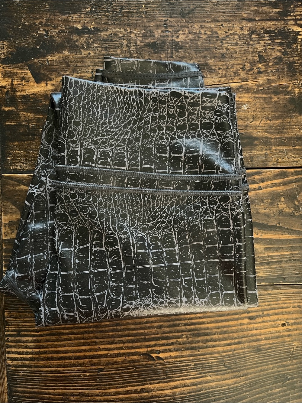 Zyia Black Croc Leggings